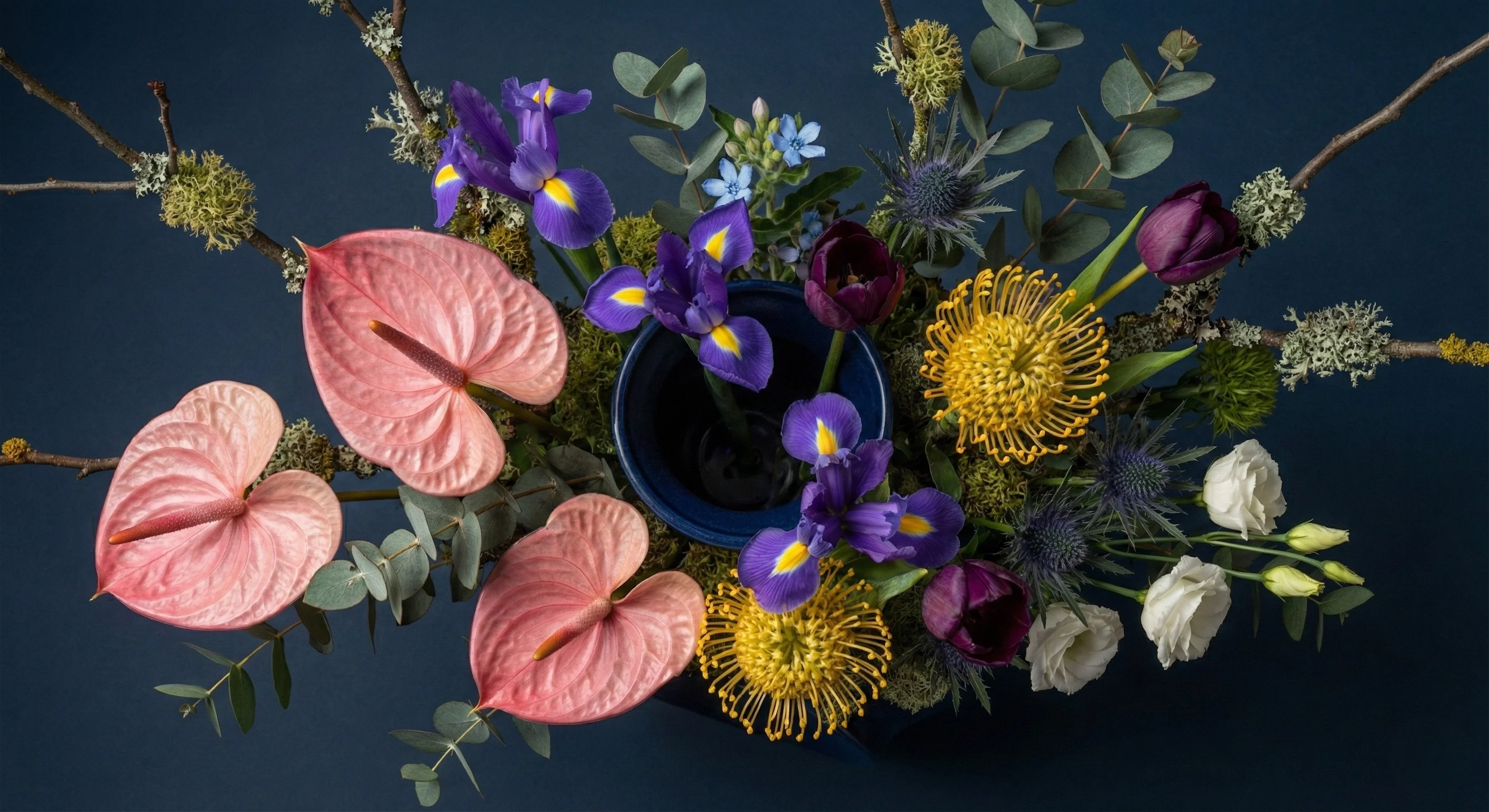 Dark botanical background